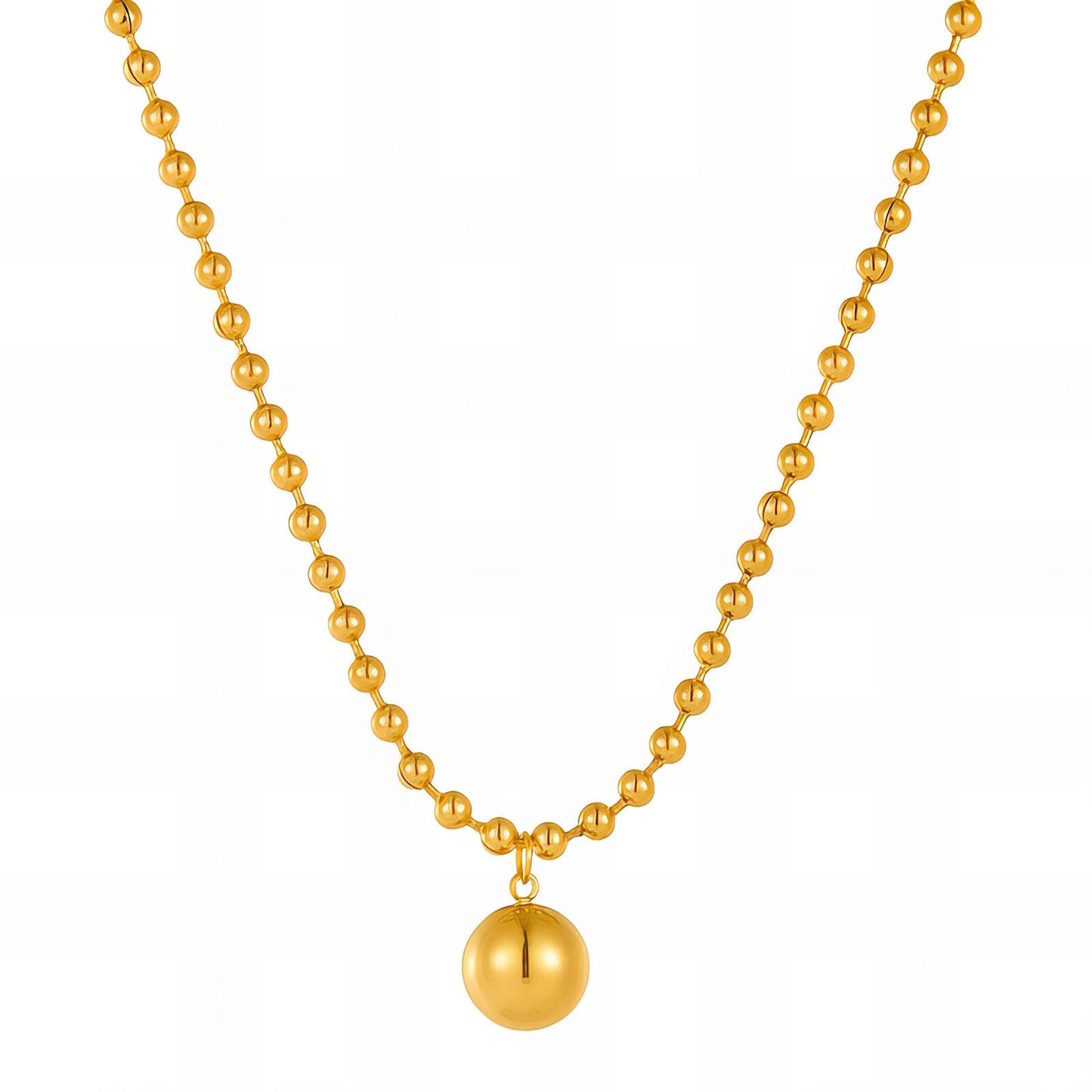 Necklace, 18K Gold Plated Steel
