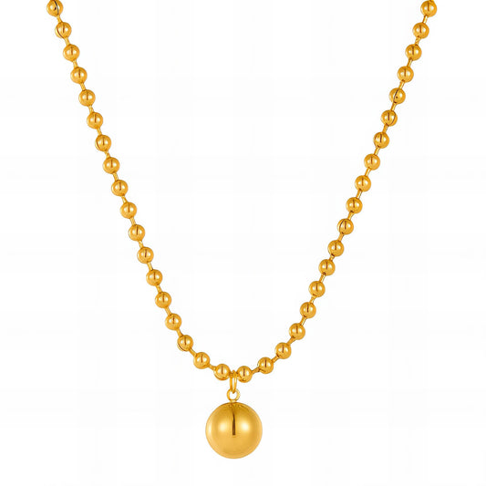 Necklace, 18K Gold Plated Steel
