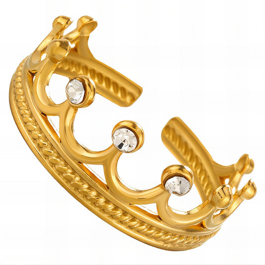 Ring, 18K Gold Plated Steel