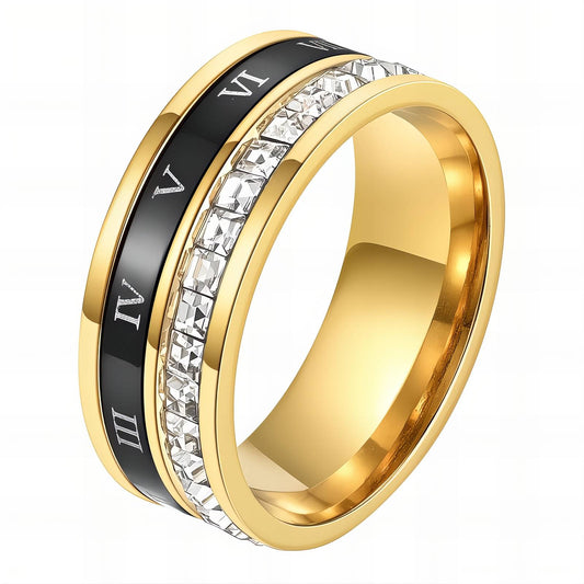 Ring, 18K Gold Plated Steel