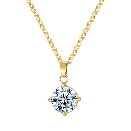 Necklace, 18K Gold Plated Steel