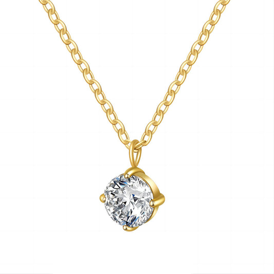 Necklace, 18K Gold Plated Steel