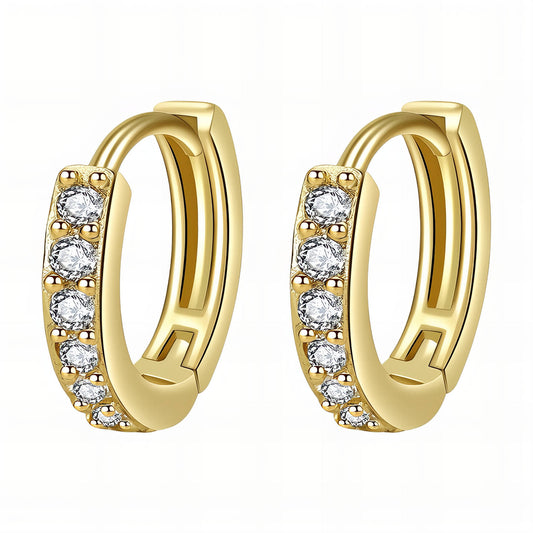 Earrings, 18K Gold Plated Brass