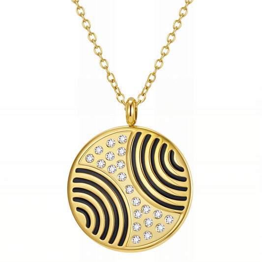 Necklace, 18K Gold Plated Steel