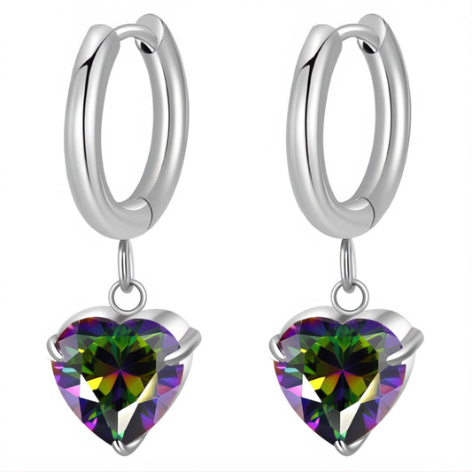 Heart Earrings, Stainless Steel