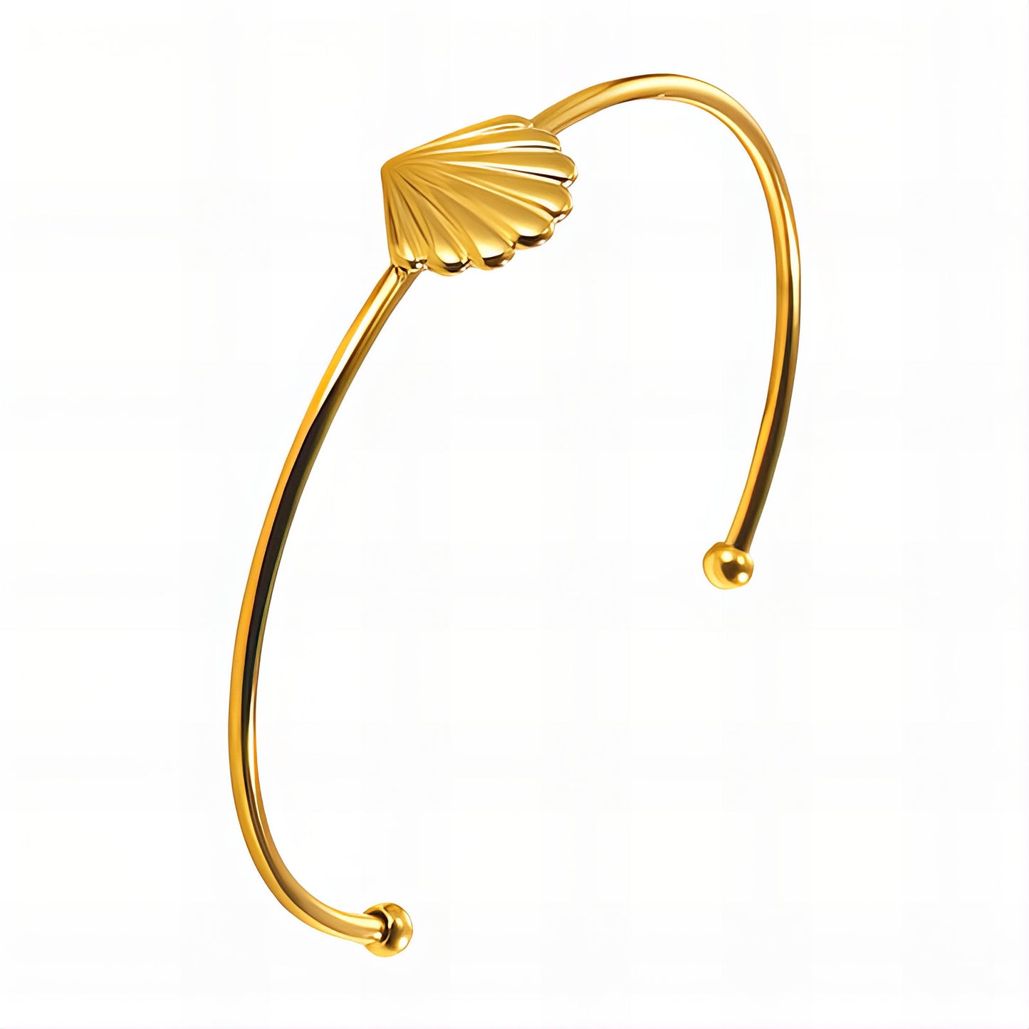 Seashell Bracelet, 18K Gold Plated Steel