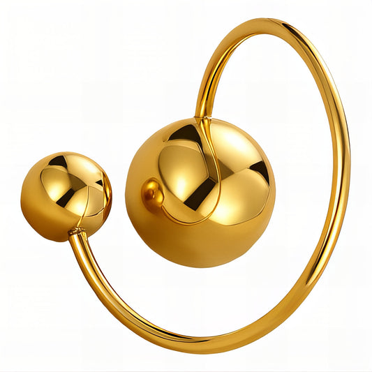 Ring, 18K Gold Plated Steel