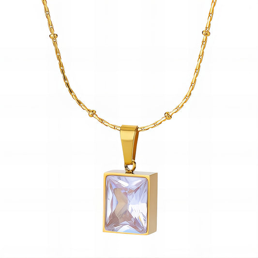 Necklace, 18K Gold Plated Steel – Luxoroia Dainty Waterproof Gold-Plated Jewelry