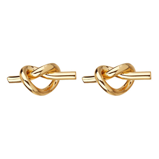 Earrings, 18K Gold Plated Steel