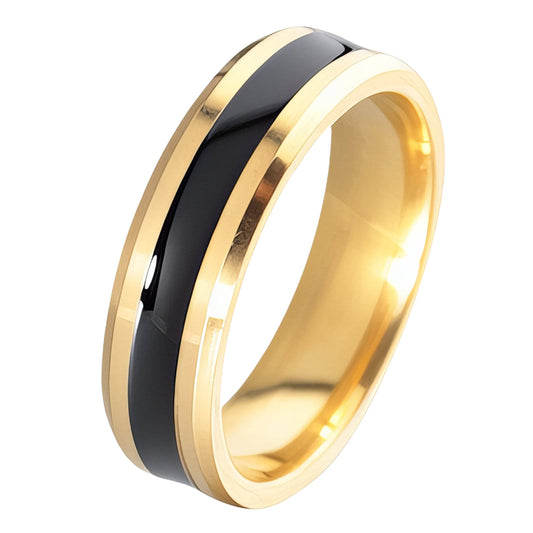 Ring, 18K Gold Plated Steel