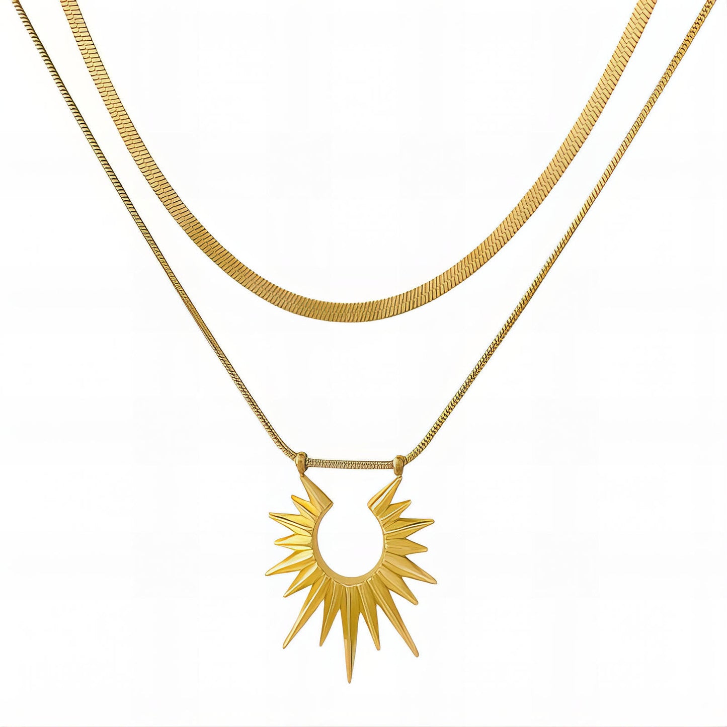 Necklace, 18K Gold Plated Steel