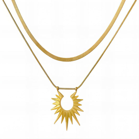 Necklace, 18K Gold Plated Steel