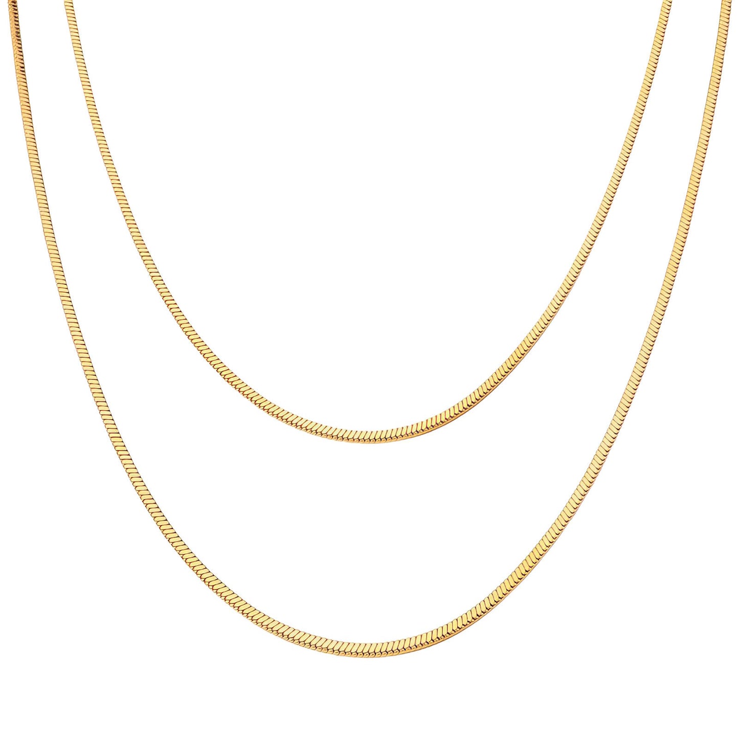Necklace, 18K Gold Plated Steel