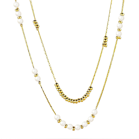 Necklace, 18K Gold Plated Steel