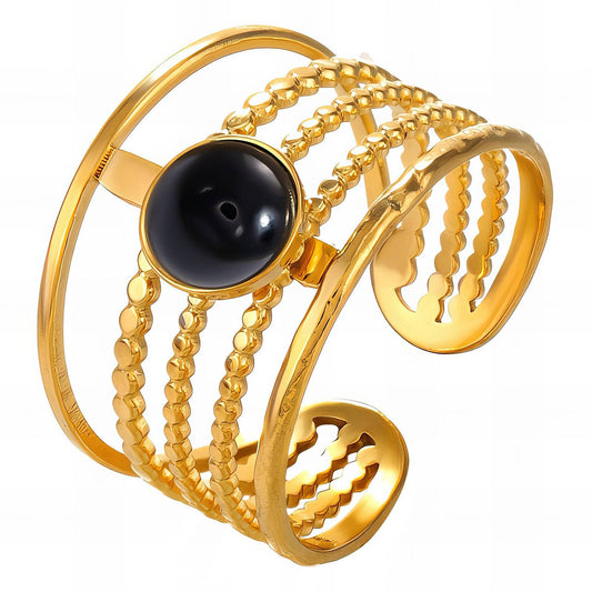 Ring, 18K Gold Plated Steel