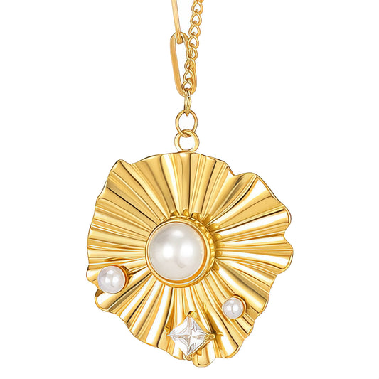Necklace, 18K Gold Plated Steel – Luxoroia Dainty Waterproof Gold-Plated Jewelry
