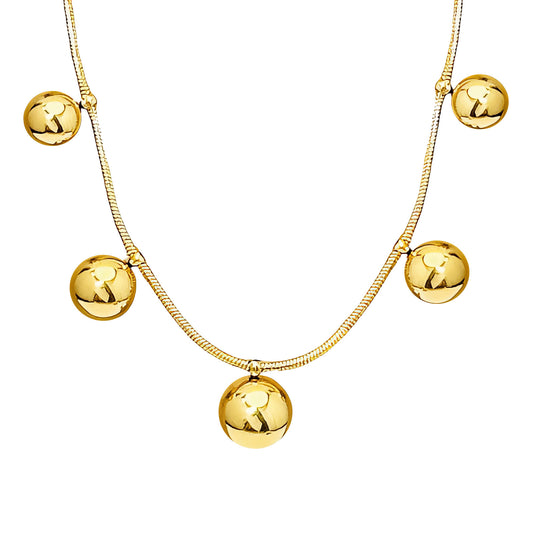 Necklace, 18K Gold Plated Steel – Luxoroia Dainty Waterproof Gold-Plated Jewelry