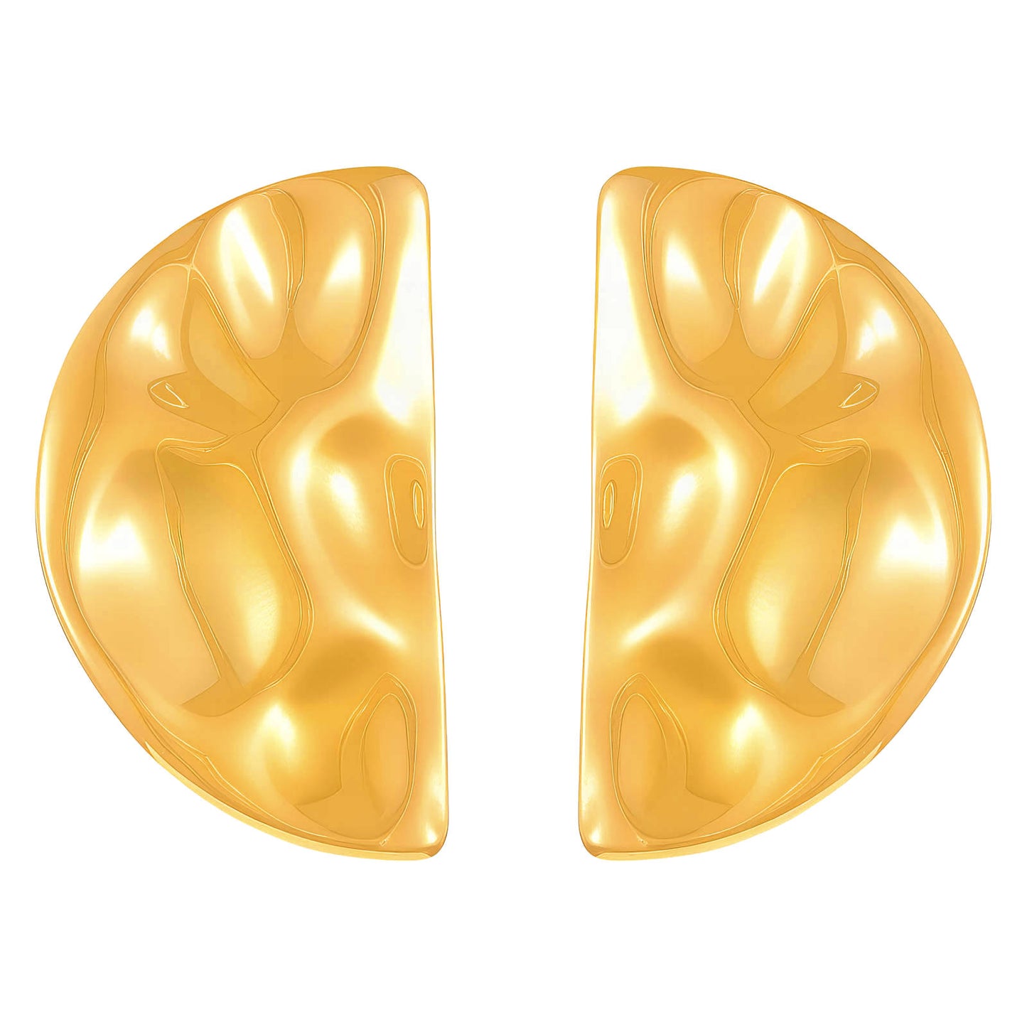 Earrings, 18K Gold Plated Steel