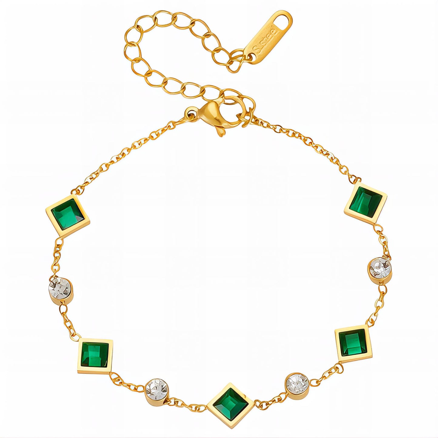 Bracelet, 18K Gold Plated Steel
