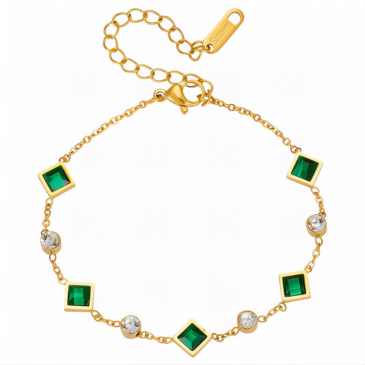 Bracelet, 18K Gold Plated Steel