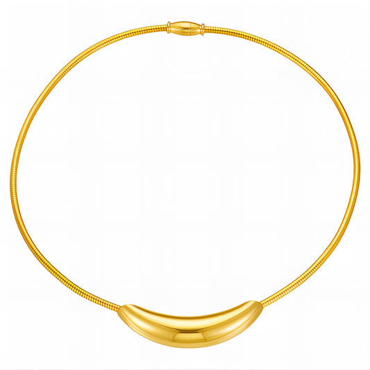 Necklace, 18K Gold Plated Steel