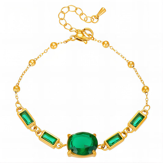 Bracelet, 18K Gold Plated Steel
