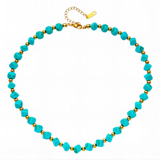 Necklace, 18K Gold Plated Steel